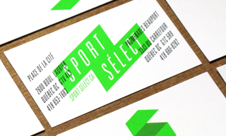 Transistor design : graphic design, Sport Sélect , identity and business card 