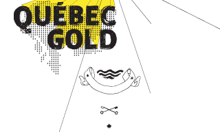 Transistor design : conception design graphique, L'Oeil de poisson , Identité de l'exposition QUÉBEC GOLD