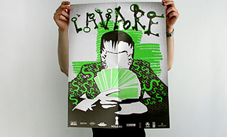 Transistor design : graphic design, Théâtre de la Bordée , 2007-2008 season - <em>L'Avare</em> leaflet and poster for a benefit evening