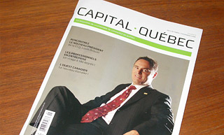 Transistor design : conception design graphique, Capital-Québec , Identité et direction artistique de la couverture du magazine Capital-Québec