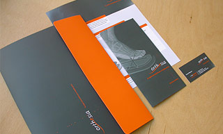 Transistor design : graphic design, Orthesia , Logo, brochure and corporate folders for Orthesia