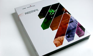 Transistor design : conception design graphique, Pléhouse films , Pochette et menus du dvd Redtape 2004 de Pléhouse films.