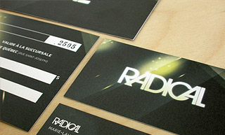 Transistor design : graphic design, Sport Radical , Business card and gift certificate