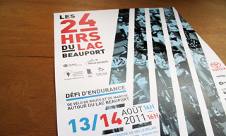 Transistor design : graphic design, Vélo 24 hrs du Lac Beauport , Creation of the 24hrs du Lac Beauport poster