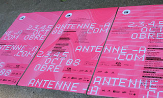 Transistor design : graphic design, Antenne-A , Poster and program for Antenne-a (2008)