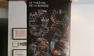 Transistor design : conception design graphique, Théâtre de la Bordée , Saison 2008-2009 - Bannière intérieure (30"x87")