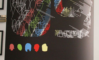 Transistor design : graphic design, Théâtre de la Bordée , 2008-2009 season -  interior banner (30"x87")