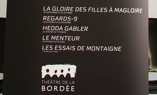 Transistor design : conception design graphique, Théâtre de la Bordée , Saison 2008-2009 - Bannière intérieure (30"x87")