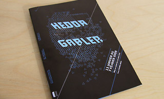 Transistor design : graphic design, Théâtre de la Bordée , Season 2008-2009 - <em>Hedda Gabler</em> leaflet