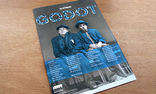 Transistor design : conception design graphique, Théâtre de la Bordée , Saison 2007-2008 - Programme de soirée-affiche pour la pièce <em>En attendant Godot</em>