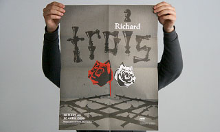 Transistor design : graphic design, Théâtre de la Bordée , 2007-2008 season - <em>Richard Trois</em> leaflet-poster