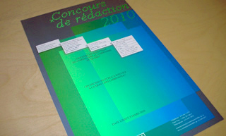 Transistor design : conception design graphique, Commissaire au Lobbyisme du Québec , Affiche pour le concours de rédaction 2010 du Commissaire au Lobbyisme du Québec