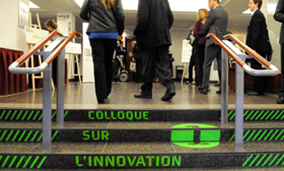 Transistor design : conception de murale, Ville de Québec / Service des communications , Colloque sur l’innovation<br />Signature graphique et ses déclinaisons