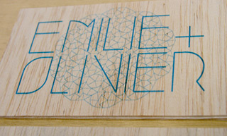 Transistor design : graphic design, Émilie + Olivier , Wedding invitation for Emilie + Olivier