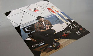 Transistor design : conception design graphique, Liberty Skis , Affiches pour la campagne promotionnelle du Phil Larose Pro Model et du HeliX
