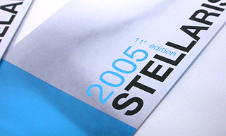 Transistor design : graphic design, Chambre de commerce de Québec , Leaflet for Stellaris 2005 competition.