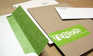 Transistor design : graphic design, Tergos, architecture + construction écologique , Stationery for Tergos