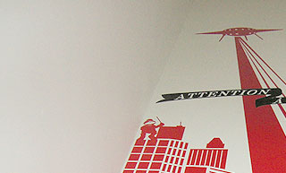 Transistor design : wall design, Agence Royal , Wall design for l'Agence Royal