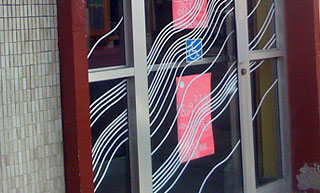 Transistor design : conception de murale, Antenne-A , Vitrines de l\'Antenne dans le cadre du Festival Antenne-A 2008