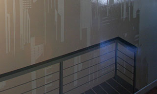 Transistor design : conception de murale, David Carter , Murale pour David Carter