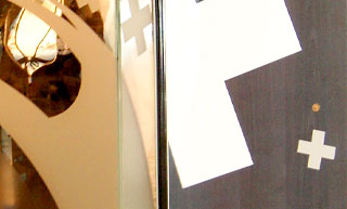 Transistor design : conception de murale, Gravi-T , Vitrines pour le magasin Gravi-T des Galeries de la Capitale