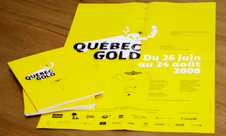 Transistor design : graphic design, L'Oeil de poisson , Visual and publication of the QUÉBEC GOLD exhibition