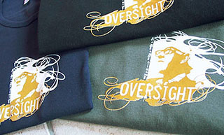 Transistor design : design de vêtement, Oversight , Chandails pour le groupe de musique Oversight, 2001 à 2004