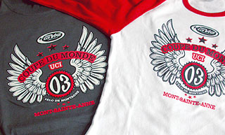 Transistor design : clothing design, Gestev , 2003 mountain bike world cup t-shirt