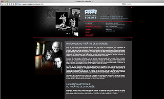 Transistor design : website design, Théâtre de la Bordée , Web site for le théâtre La Bordée