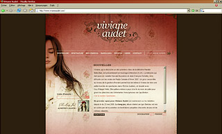 Transistor design : conception site web, Disques Voxtone , Site web pour Viviane Audet