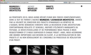 Transistor design : website design, Bourgeois Lechasseur , website bourgeoislechasseur.com