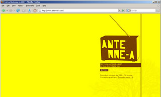 Transistor design : website design, Antenne-A , Web site for Antenne-A (2007)