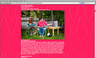 Transistor design : website design, Antenne-A , Web site for Antenne-A (2008) 