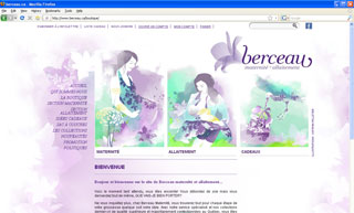 Transistor design : website design, Berceau maternité , Web site for Berceau maternité