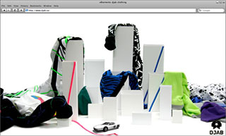 Transistor design : conception site web, Djab , Site web pour les vêtements Djab<br />Collection I See The Light